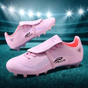 1 par nya fotbollsskor, rekommenderas för tonåringar, studenter, matcher och träning, låga, långa dobbar, halkfria, lämpliga för AG, FG, mjukt underlag, riktigt gräs, tävling och träning, snörning, herrfotbollsskor, höga, professionella fotbollsskor