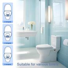 10PCS Toilet Seat Covers Disposable Flushable Travel Essentials For Public Restrooms, Airplane, Camping Convenient Paper Covers For Men Women Brand: Lagincig - 黃色 - 查看 4