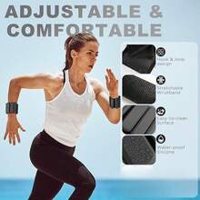 2件套可调节腕踝负重带（男女通用），健身负重套装（每只1磅），可穿戴负重手镯，适用于运动、瑜伽、步行、跑步、舞蹈、普拉提、有氧运动、家庭健身房 - 彩色 - 查看 15