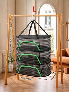 1pc Black Clothes Drying Net, Socks Drying Artifact, Clothes Drying Basket, Woolen Sweater Flat Drying Net Pocket, Underwear Drying, Home Sweater Drying Rack