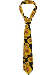 Sunflower Print Neckties Men - Novelty Ties Business, Work, Casual, Wedding Party - 神奇的水母 - 查看 8