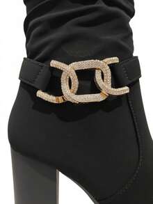 SYNTHETIC PLATFORM ANKLE BOOT WITH A 10CM HEEL AND A 2CM PLATFORM. WITH A BEAUTIFUL GLITTERED CAT ACCESSORY. IDEAL FOR EVENTS AND PARTIES. - Black - View 2