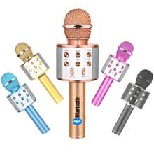 Microfone Karaoke Youtuber Sem Fio Bluetooth Com Caixa Som - Multicolorido - Visão 1