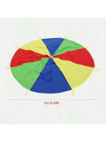 1pc 2m/3 Meters/3.6m Foldable Rainbow Parachute, Gymnastics Outdoor Training Equipment