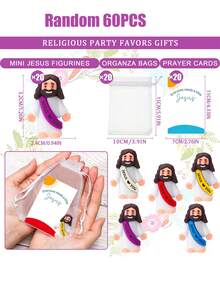10/20/40 件迷你耶稣公仔耶稣爱你耶稣玩具小耶稣公仔捉迷藏周日派对礼物（颜色随机）微型耶稣、基督教玩具、小玩具、基督教玩具、圣诞礼物、派对礼物、圣诞节、耶稣、玩具、圣诞节、耶稣、玩具、耶稣公仔、恶作剧礼物、圣经书、耶稣>毛绒、微型人物、恶作剧玩具