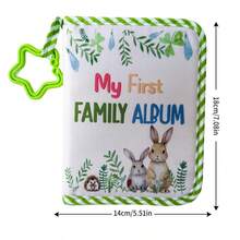 1 件卡通婴儿布相册，儿童成长记忆相册，婴儿照片存储相册婴儿洗澡家庭装饰礼物婴儿洗澡复活节礼物适合女孩/男孩