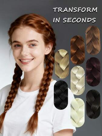 2 sztuki/zestaw gumek do włosów przedłużających kucyk – wysoka elastyczność, łatwe w noszeniu. Dostępne w wielu kolorach. Idealne na co dzień, na Boże Narodzenie, festiwale muzyczne i inne okazje.