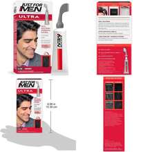 Just For Men Ultra Tinte para Canas U55, Combina Perfectamente con tu Color de Cabello, Cepillo de Fácil Aplicación, 35g(1 Unidad (Paquete de 1) Negro) - Multicolor - Ver 1