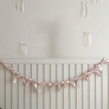 1/8 INS Bowknot Ribbon Garland Flag Princess Room Wall Hanging Decoration Flag Decoration Party Banner Photo Prop Party Decoration - 粉色 - 查看 4