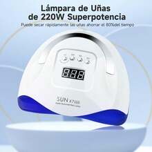 Lampara UV para Uñas, Lampara de Uñas 220W, Lampara para Uñas Gelish con Temporizadores, Sensor Automático, para Uñas de Gelish y Semipermanentes en Hogar y Salón (SUN X7 MAX Últimos Modelos) - 1 - Ver 4