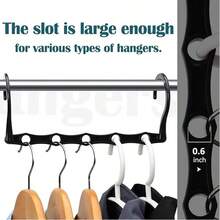 6-Piece Set - Wardrobe - Storage - Storage/Storage/Magic Hangers - Space-Saving - Clothes, Closet Organization, Space-Saving - Hangers - Storage Bags - Multi-Purpose, Dorm Bedroom Walk-In Closet - màu đen - Xem 3