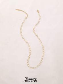 1 pieza Collar de acero inoxidable minimalista y de moda, collar de cadena con forma de corazón para mujer, joyería femenina, regalo para la mejor amiga - collar - Ver 8