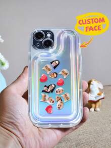 Customized Photo Phone Case, Customized Acrylic Panel, Swinging Phone Case, Heart-Shaped Acrylic Board, Valentine's Day Gift, Women's Gift, Couple Photo Customization, Children's Photo Customization, Family Portrait Customization, Birthday Gift, Couple Gift, Friend & Family Gift, Party Favor, Commemorative Gift