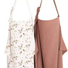 Khăn che cho con bú, khăn che kín đáo khi cho con bú, thiết kế cổ cong, nhẹ và thoáng khí, có thể dùng làm tạp dề cho con bú, mái che ghế ô tô đa năng, khăn che xe đẩy, có thể điều chỉnh và thoải mái. - Nhiều màu - Xem 5