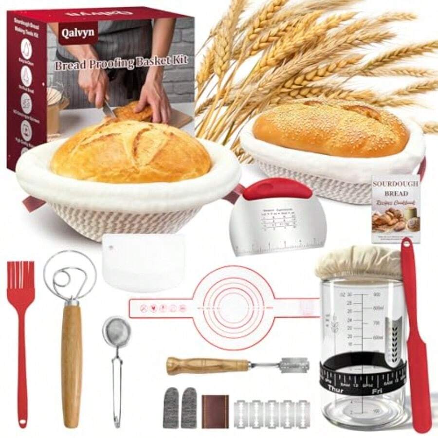 JIAO Sourdough Bread Baking Supplies Sourdough Starter Kit With Cotton ...