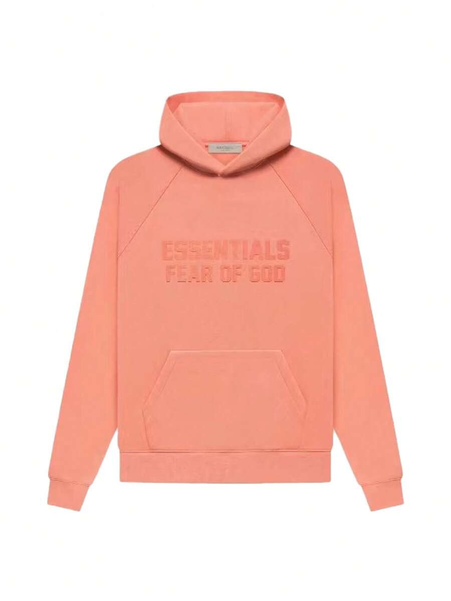 Essentials FEAR OF GOD ESSENTIALS Fit Unisex Fleece Hoodie Scorched Earth Season 24 Hoodies Men Hoodie Oversized Casual Street Fce Structured Double-Layer Hood Ribbed Cuffs Zip Hem Side Pockets Soft-Touch Logo Heather Unisex Casual Sweatpants Lightweight Soft Breathable Skin-Friendly Elastic Waist Loose Fit Easy Clean Solid Color Versatile Home Daily Travel Gym After-Work - 珊瑚橙 - 查看 1