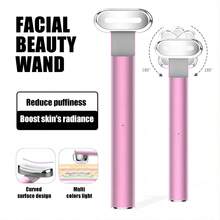 7 合 1 LED 美容棒、眼部美容仪、精华导入仪、面部和眼部按摩器、唇部美容仪、唇部保护器、改善眼袋/黑眼圈/唇纹、360°旋转便携式按摩器、节日礼物 - 彩色 - 查看 13