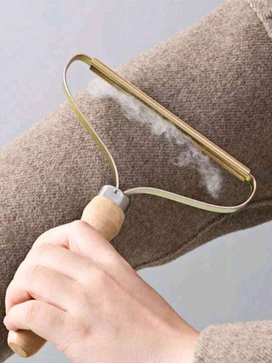 1个不锈钢手动织物除毛器，衣物绒毛去除器 - 彩色 - 查看 1