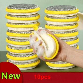 5/10 Pack Double-Sided Sponge Kitchen Dishwasher Sponge Brush