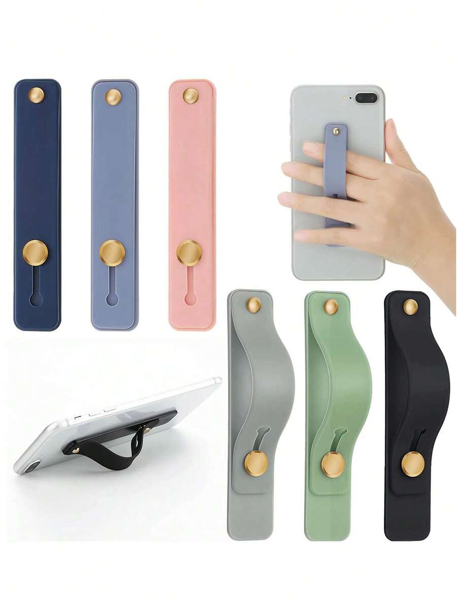 Gesen Soporte de teléfono de pulsera universal, soporte de anillo para el dedo, agarre de teléfono de unicolor minimalista - soporte para teléfono móvil con anillo - Ver 1