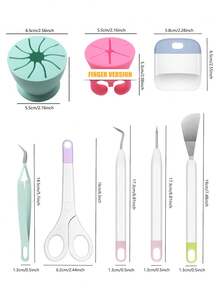 5/6 Piece Vinyl Weeding Tool Set: Silicone Weeder, Waste Collector - Precision DIY Craft Tools For /Silhouette/Oracal - Multicolor - View 2