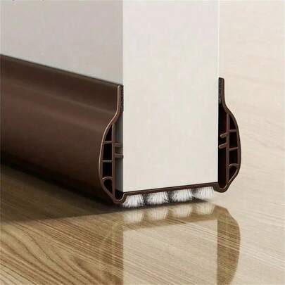 1pc Soundproof Door Seal Strip With Brush, Windproof Dustproof Insect-Proof Thickened PVC Door Draft Stopper, Bottom Seal Strip, Wall Decor, Bedroom Decor, Home Decor, Living Room Wallpaper, Party Decor, Living Room Decor, Bedroom Decor, Office Decor, Home Accessories