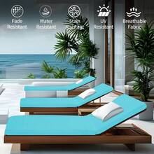 XZGB Outdoor Chaise Lounge Cushions Covers For Patio Not Includes Cushion Waterproof Chair Cushions Replacement Covers Seat Cushions Slipcovers For Outdoor Furniture (Teal 72"X 22"X 3"-1Pcs) - Teal - View 6