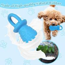 Latex Chew Dog Toys, Novelty Squeaky Pacifier Dog Toys, 5.2inch Durable Pacifier Dog Chew Toys For Small And Medium Dogs(Blue,1Pcs),Blue - Blue - 查看 5