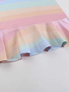 Disney Stitch With Pink Bow Soft Polyester Fabric Casual And Comfortable Wear Suitable For Childrens Casual Wear Lively Outdoor Outfit Girls Princess Dress Party Fashion Ruffle Skirt Princess Dress Suitable For Birthday Parties Comfortable And Casual Wear All Year Round Suitable For Parties And Play Machine Washable Gift Childrens Clothing Soft And Skin Friendly The Skirt Flows Making Your Little One Become A Fairy Tale Protagonist - Stripes - View 5