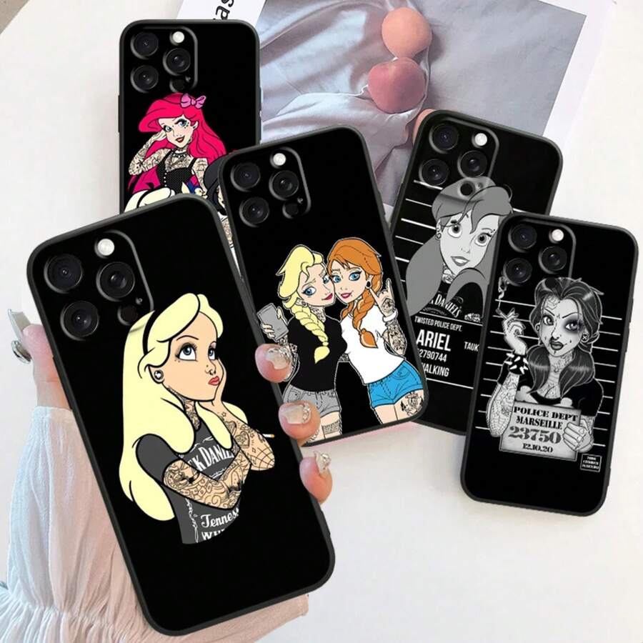Tattoo Princess 16 15 14 13 12 11 XS XR X Pro Plus Black TPU Phone.Accessories. - Multicolor - View 1