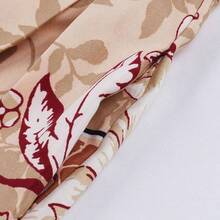 Falda para mujer con estampado floral midi hasta la rodilla, ajuste holgado, plisada 2025 Y2K - X-937 Beige + XL - Ver 7