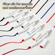 Marcadores de pintura acrílica multicolor, adecuados para la pintura de niños, resistentes al agua y de secado rápido, ideales para el grafiti de estudiantes, pintura de piedras, madera, cerámica, tela, lienzo, huevos de Pascua, sets de calabazas, manualidades DIY y garabatos de jardín de infantes - Multicolor - Ver 12