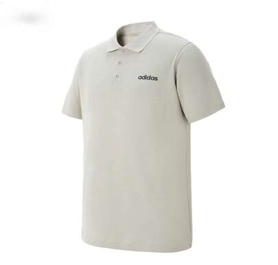 Adidas Herrpolo med kortärmad sportig krage och bokstavstryck, snabbtorkande