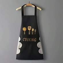 1pc Lovely Sash Canvas Apron, Breathable Flower Apron, Waterproof Drain Oil Breathable Work Dress Waist Apron, Restaurant Waiter Work Dress, House Restaurant Chef Apron Work Dress, Kitchen Household Items - 彩色 - 查看 11