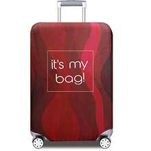 WSXC YEKEYI Travel Suitcase Protector Zipper Suitcase Cover Washable Print Luggage Cover 18-32 Inch - WineRed - View 1