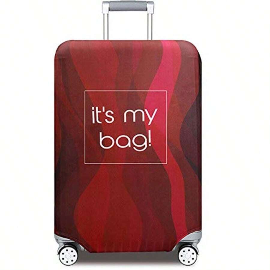 WSXC YEKEYI Travel Suitcase Protector Zipper Suitcase Cover Washable Print Luggage Cover 18-32 Inch - WineRed - View 1