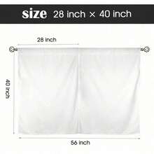 2 Panel 28"X40"Rusitc Farmhouse Cotton Kitchen Curtains Rod Pocket Country Retro Wood Vintage Small Short Cafe Curtain Inspirational Window Drapes  Bathroom Home Decor - 樣式-1 - 查看 9
