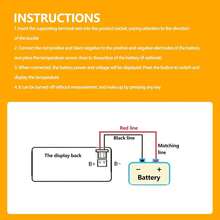 EstiloMonitor De BateríA LCD 12V Probador De Capacidad De BateríA Digital BateríA De Litio Pantalla De Porcentaje Universal VoltíMetro Indicador De Voltaje((10-100V) Azul + Alarma)VersióN Mejorada