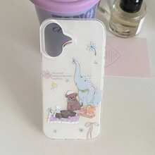 Bear Cute Camping Picnic Elephant Design Phone Case Compatible With Apple 17 Pro Max/ 16 Pro Max/15 Pro Max/14 Pro/13, Suitable For Men And Women, Creative Design - Multicolor - View 3