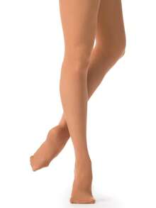 Women's Ultrasoft Microfiber Footed Tights - Black - View 3