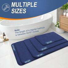 OLANLY Thick Memory Foam Bath Mat Rug 24x16, Extra Soft Absorbent Bathroom Rug, Quick Dry Bath Mats, Non-Slip, Machine Washable Carpet, Tub And Shower, Home Decor Accessories, Twilight Sapphire,24inchx16inch,TwilightSapphire - 暮光藍寶石 - 查看 6