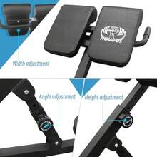 dffSilla romana con extension hiper para gluteos isquiotibiales y espalda baja banco multifuncional para entrenamiento corporal completo todo en uno plegable para gimnasio en casa y fitnesshd - Multicolor - Ver 5