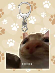 1pc Cute Cat Keychain Pendant/Gift For Couples And Fans/Car Key Chain/Bag Charm - Multicolor - View 9