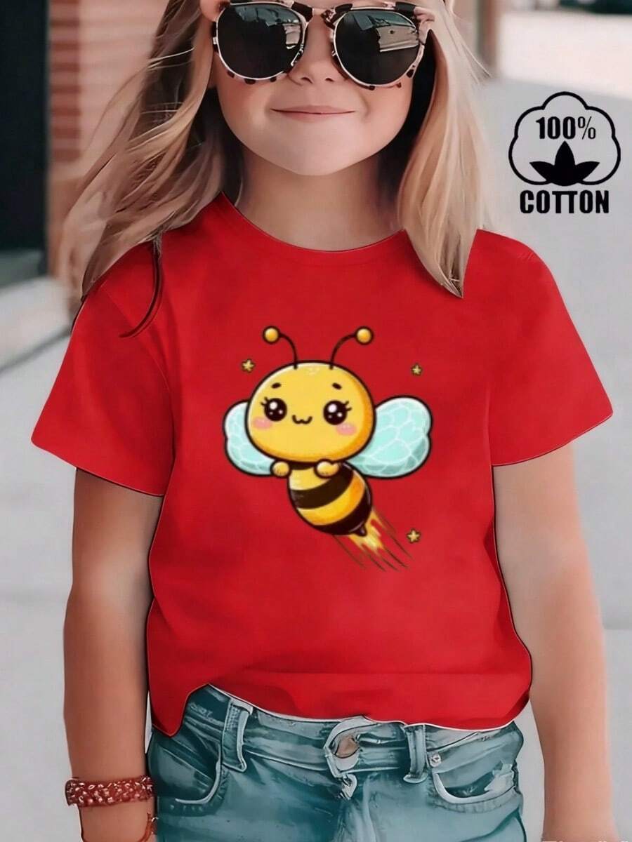 Young Girls T-Shirts - Red - View 1