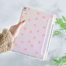 1pcs With Pen Slot Premium Soft Silicone Material Protective Cover, Suitable October 2022 2inch Transparent Acrylic Case With Pen Slot Storage, Laser Paper, Single Base, Compatible With/8/9,4/5/6, With Cute Patterns, Suitable 10 5inch . Accessories. School Students Online Classes Note-Taking Office Workers Remote Meetings Business Presentations Content Creators Editing Vlogging Live Streaming Daily Use, Fashion-Forward Girls Women Teens Digital Accessory - 白色 - 查看 2