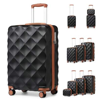 Reisekoffer-Set (ABS Hartschale) – Kabinen- & Aufgabegepäck 13/20/24/28/32 Zoll, YKK-Reißverschlüsse, TSA-Schloss, 360° Räder – Leichtes Gepäck für Urlaub & Geschäftsreisen, Männer & Frauen