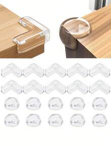4/8/12/16 Pcs Silicone T-Shape Transparent Corner Guards, Super Sticky, All-Around Edge Safety Bumper Protectors, Suitable For Wooden, Marble, Glass And Metal Furniture Invisible Protection, Baby Safety Corner Guards, Furniture And Sharp Angle Baby Protection, T-Shape, Furniture, Corner Guards, Corner Strips