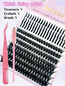 Asiteo 200 Pcs Russian Lash Extensions Kit Spikes Lash Individuals 3D Volume Eyelash Clusters D-Curly Lash Clusters Kit 9-18MM DIY Eyelash Extensions, 2 Styles Lash Clusters Spike Lashes Individual Lash Clusters, Multi-Type Natural Look, Spikes/40D Reusable Individual Segmented False Eyelashes Wispy&Ultra Soft DIY Eyelash Extension At Home Lash Clusters, Eyelash Clusters, Individual Eyelashes, Lashes, Fake Lashes - D - 查看 14