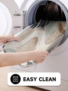 DAJIANG 1pc Woven Texture Door Mat Runner Area Rug, Multi-Color 3D Retro Print Pattern Cashmere Rug Carpet, Suitable For Bathroom, Kitchen, Entryway, Hallway, Bedside, Living Room, Bedroom, Washable, Anti-Slip Backing, Suitable For Christmas, Thanksgiving, Valentine's Day, Christmas Decoration, Christmas Decor, Decorative Rugs, Bathroom Accessories, Room Decor Set - Multicolor - View 10