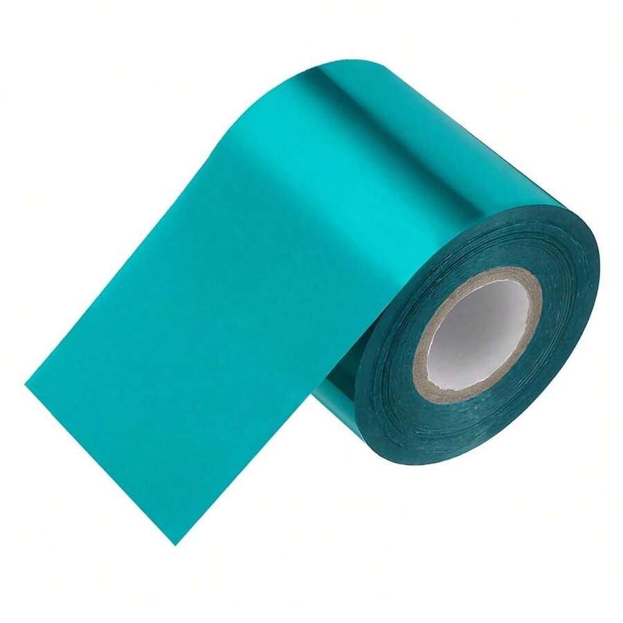 2\X400Ft Hot Stamping Foil Paper, Heat Transfer Hot Stamping Paper Foil Roll For Leather DIY Logo Decor Craft Gift Package Scrapbook Card, Lake Blue,2inchx400Ft,LakeBlue - LakeBlue - 查看 1